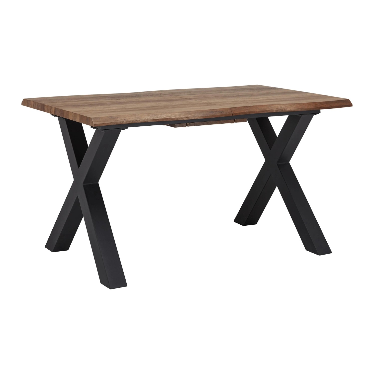 Bessagi Home Ausziehtisch Lia Walnussfarben MDF L/B/H ca. 140-180/90/76 cm