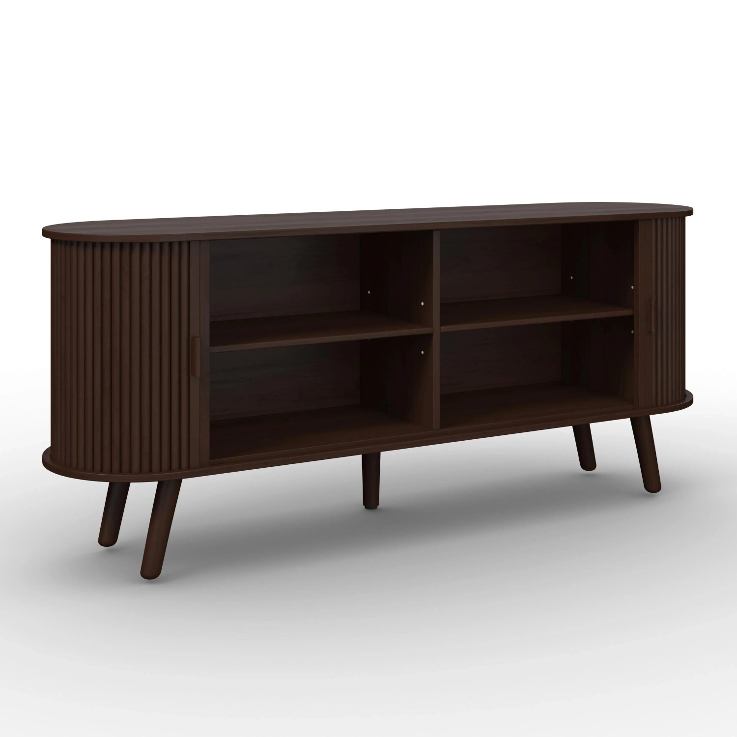 Bessagi Home Sideboard Ennio Walnussfarben Echtholz/MDF