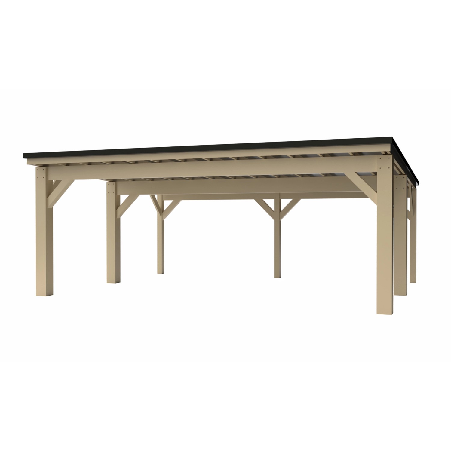 Holzbrüder Carport Ralf 42 250 kg/m² Natur-Schwarz günstig online kaufen