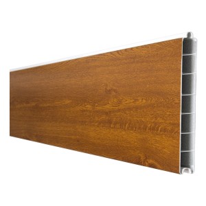 GroJa Basicline Einzelprofil in Golden Oak für Sichtschutzzäune, 180x15 cm.