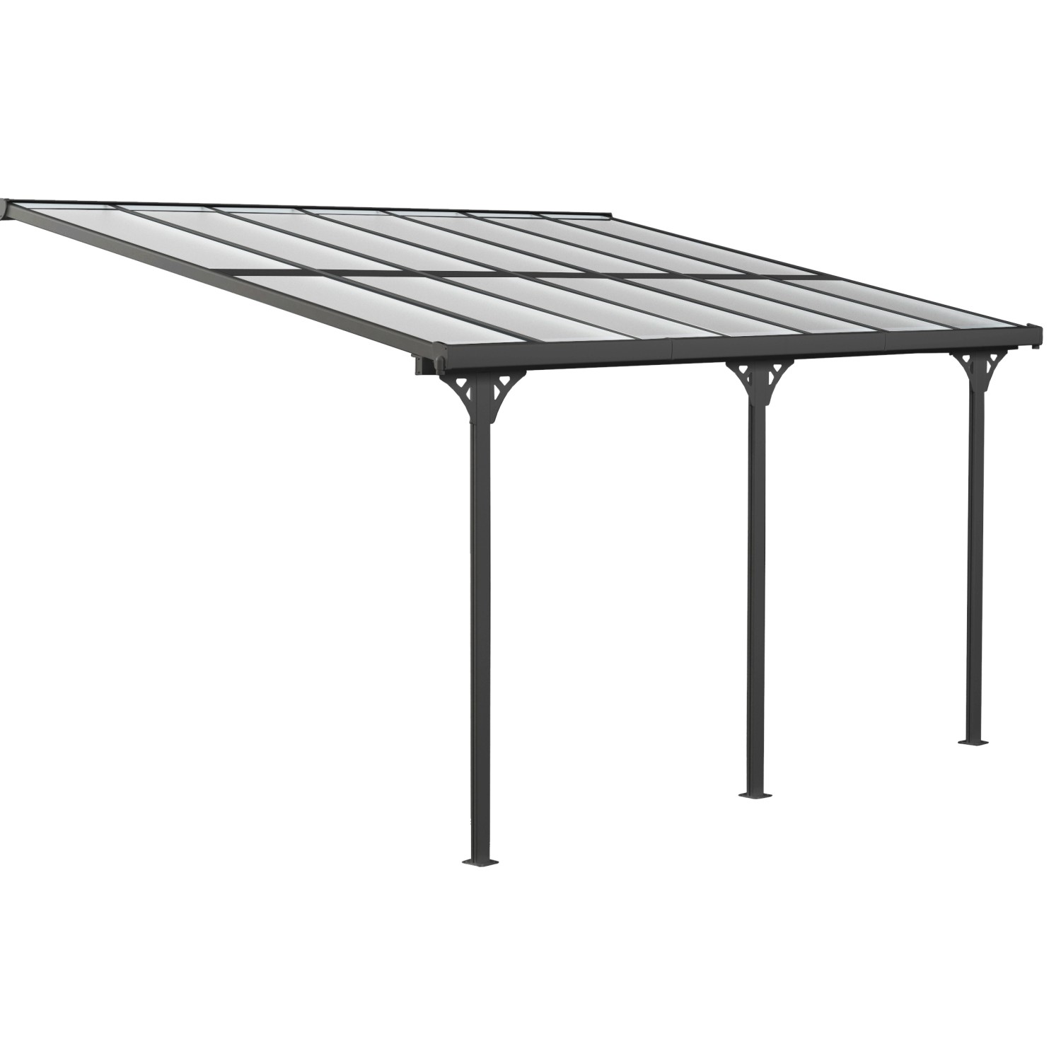 Westmann Terrassendach Aluminium B x T: 435 cm x 300 cm Schwarz