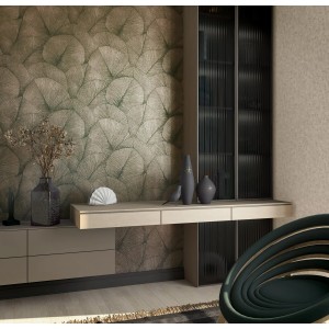 Marburg Vliestapete Floral Natur Gold: Wandgestaltung mit floralem Muster in Gold und Naturtönen.