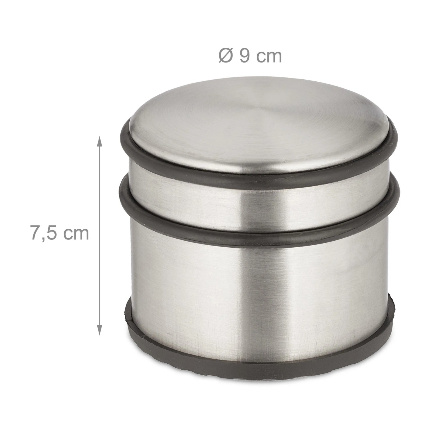Relaxdays Türstopper 4er Set Edelstahl Silber Rutschfest 7,5 cm x 9 cm 1,1 kg_4