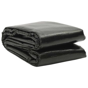 Schwarze vidaXL Poolabdeckung, 732x366 cm, aus Polyethylen (PE).