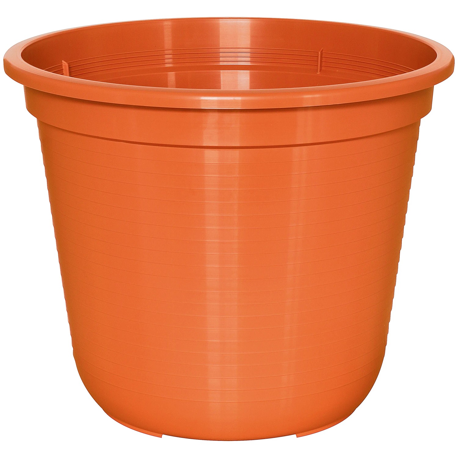 Vaso Per Piante Milano 45 Cm In Effetto Terra, Plastica PE Per Esterno, Colore Terracotta - 4