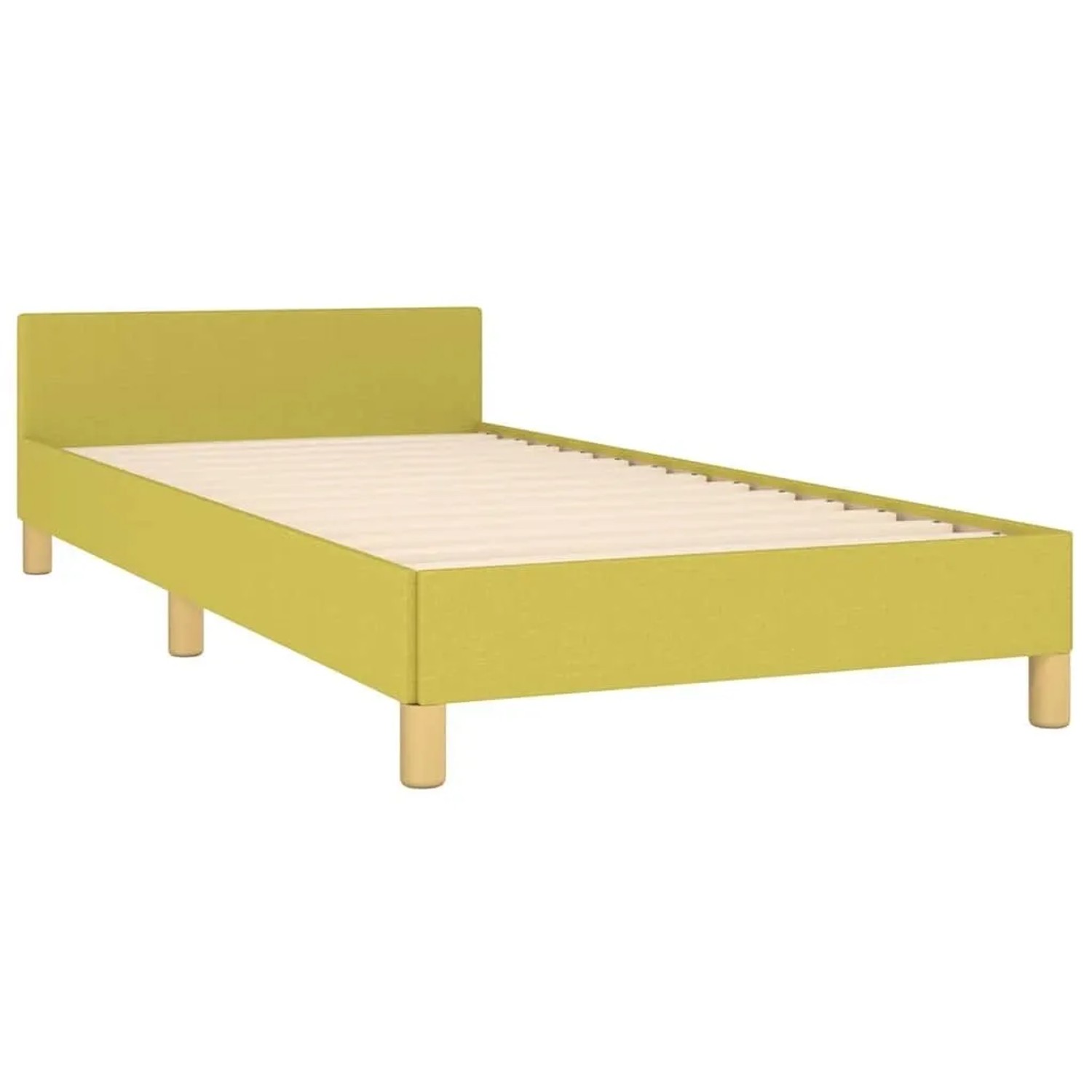 vidaXL Bettgestell Ohne Matratze Grün 100x200 cm Stoff 347398_5