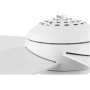 Weißer Westinghouse Deckenventilator Bendan mit LED-Beleuchtung, Detailansicht.