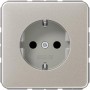 Jung Steckdoseneinsatz CD500 Platin, Detailansicht.