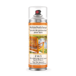 COLORS Holzschutzlasur Spray, 400ml, Kiefer. Holzlasur für Zäune, Balkone und mehr.