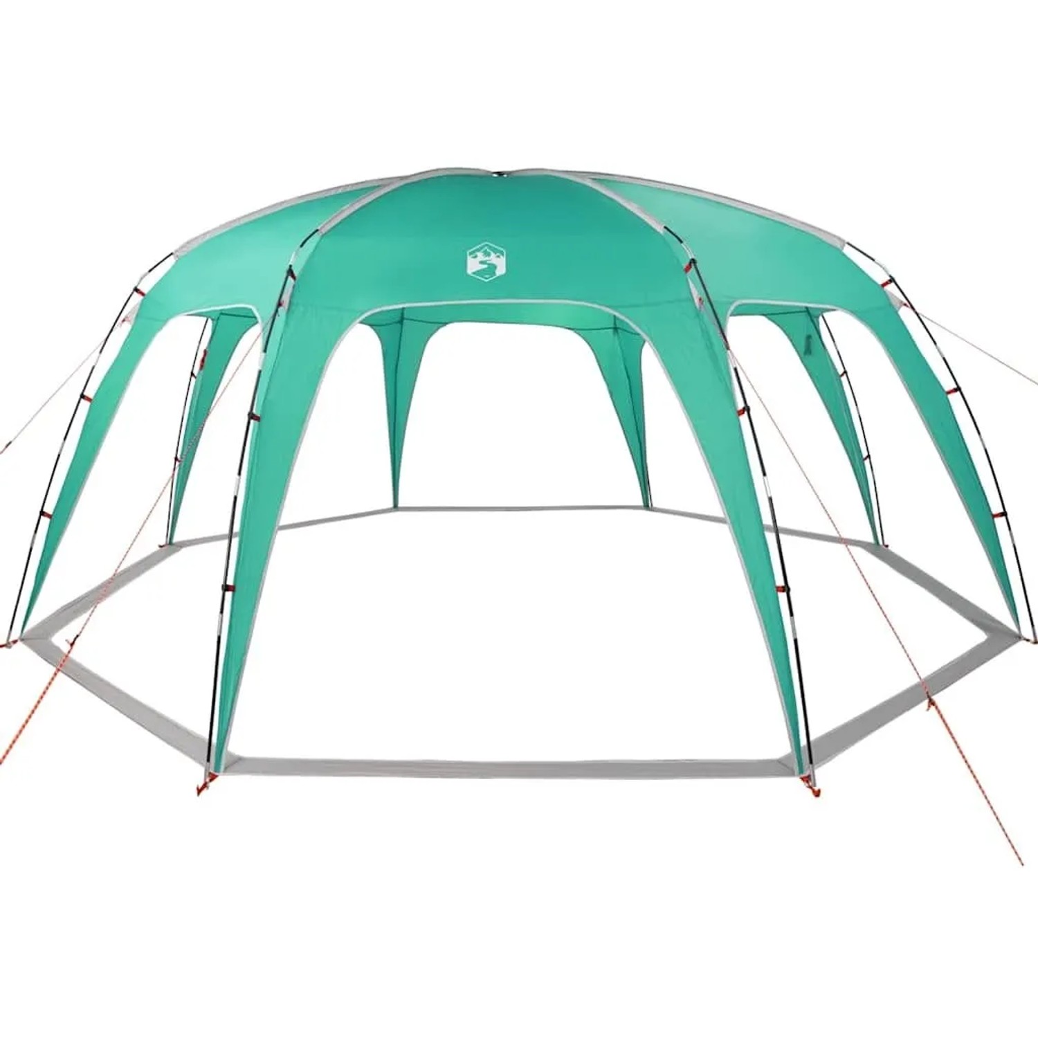 Seegrünes Partyzelt, wasserdicht, mit Fiberglasstangen. Ideal als Pavillon für Garten und Outdoor-Events.
