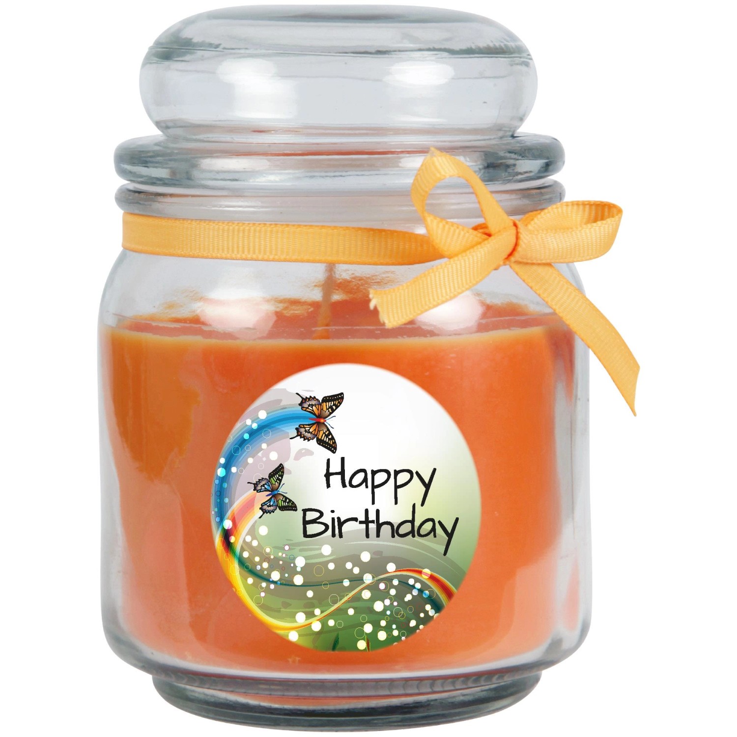 HS Candle Duftkerze & Glas Happy Birthday Honigmelone Schmetterling günstig online kaufen