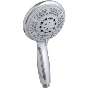 Verchromte Tesa Spaa Duschgarnitur mit Handbrause und verschiedenen Strahlarten.