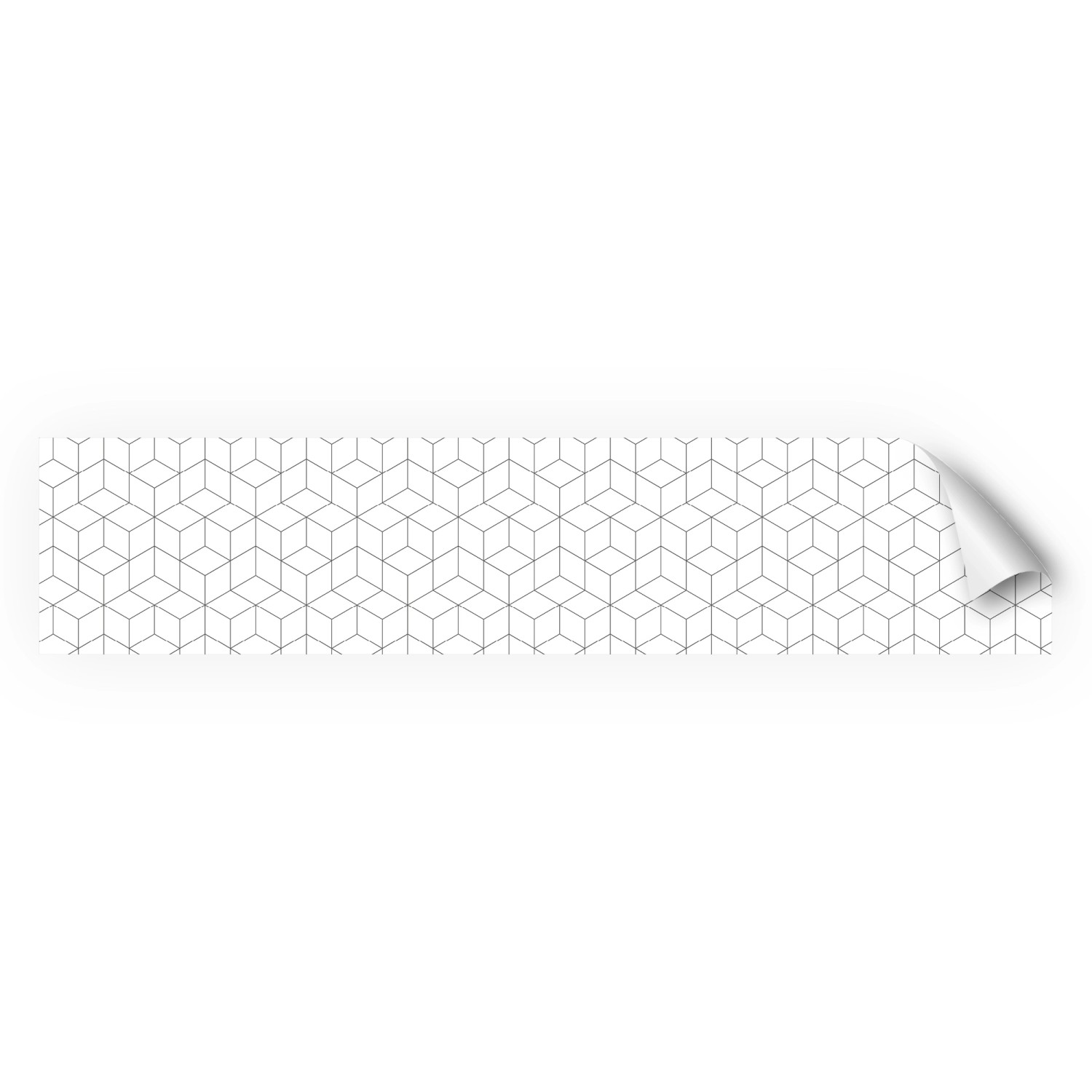 Myspotti Küchenrückwandfolie Hexagon Selbstklebend 280 cm x 60 cm Weiß