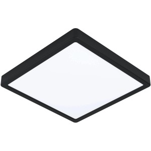 Eckige, schwarz-weiße LED-Aufbauleuchte von Eglo, 19,5 W, für Smart Home.