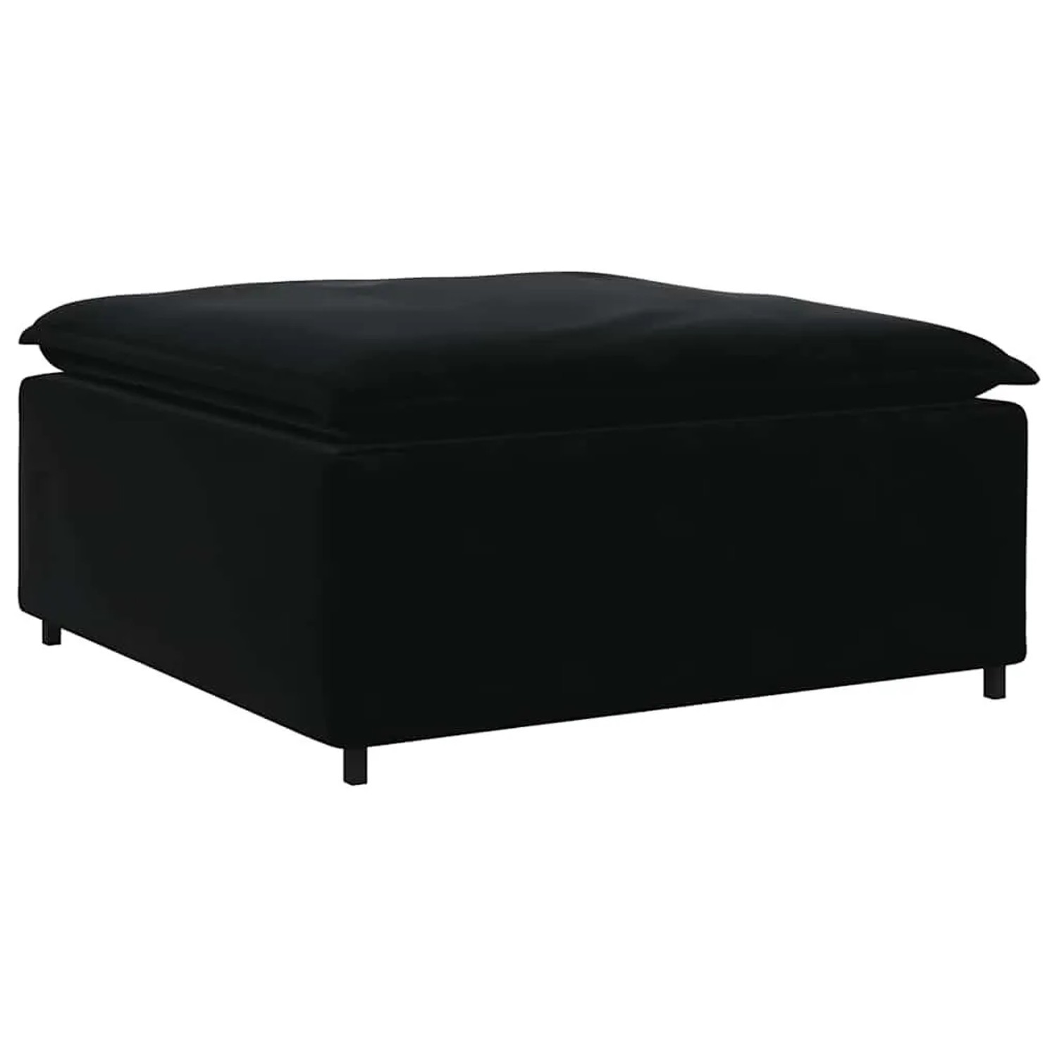 vidaXL Modulares Sofa Fußhocker-Modul Schwarz 100x100x48 cm 4104494
