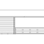 Skizze des Skan Holz Gartenhaus Alicante 2 Natur, 380x200 cm, mit Anbau. Holz-Gartenhaus.