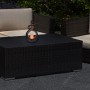 Näve LED Solar Dekoleuchte Kerzenflamme braun auf Gartentisch, warmweißes Licht.