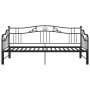 Schwarzes vidaXL Ausziehsofa Bettgestell aus Metall, 90x200 cm, für Betten.