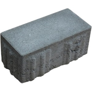 Grauer EHL Drän Pflasterstein, 20x10x8 cm, mit Dränfuge für versickerungsfähige Flächen.