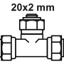Kirchhoff T-Stück 20 mm Klemmfitting für MSVR Blank, zur Verbindung von Rohren.