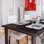 Tisch mit d-c-fix Tischdecke Murano Meterware, transparent und abwischbar.