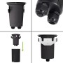 SSC-LUXon Juavi Bodeneinbaustrahler 4er Set, schwarz, rund, IP67, ohne Leuchtmittel.