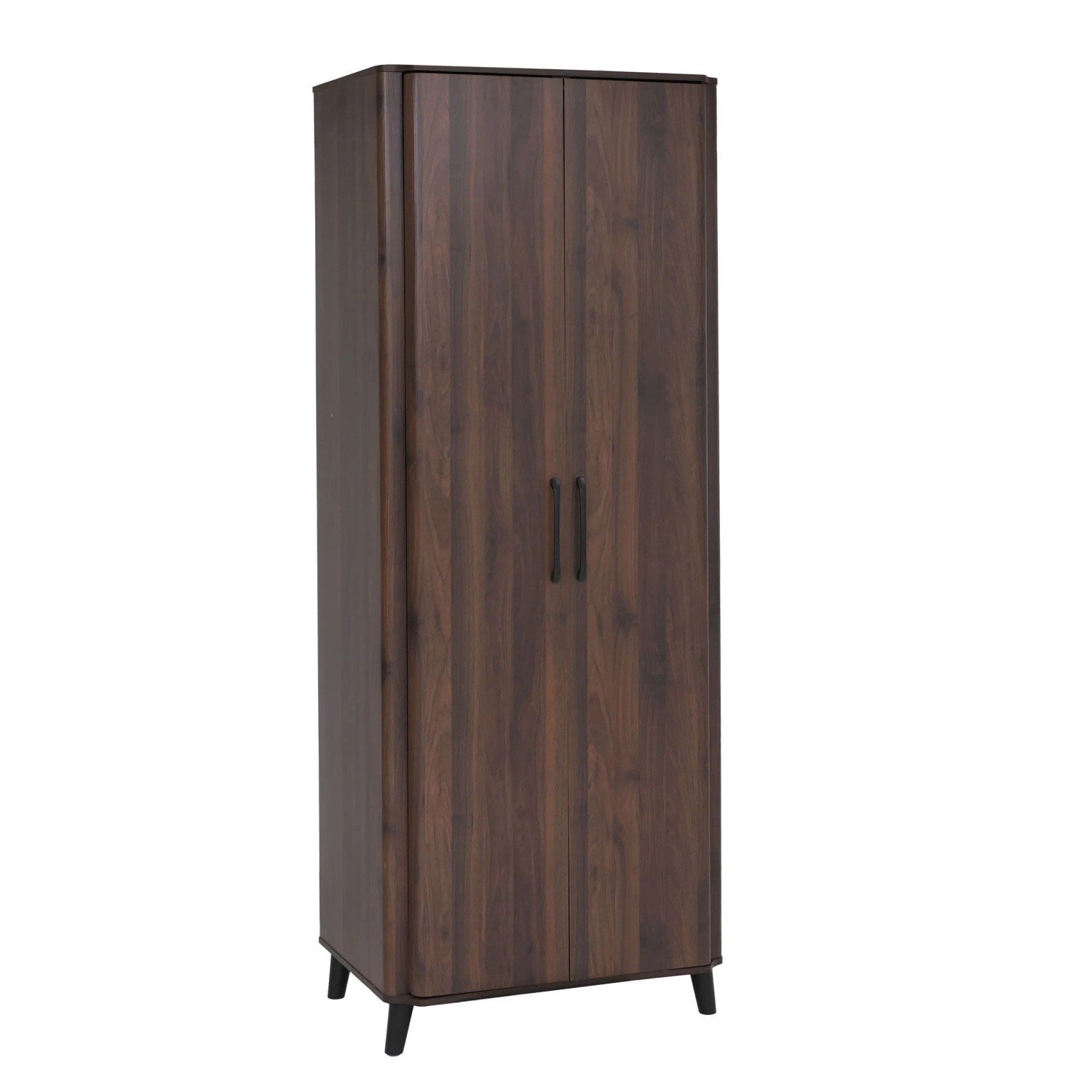 MCW Hochschrank P42 2 Türen 216x80x57cm Walnuss-Optik