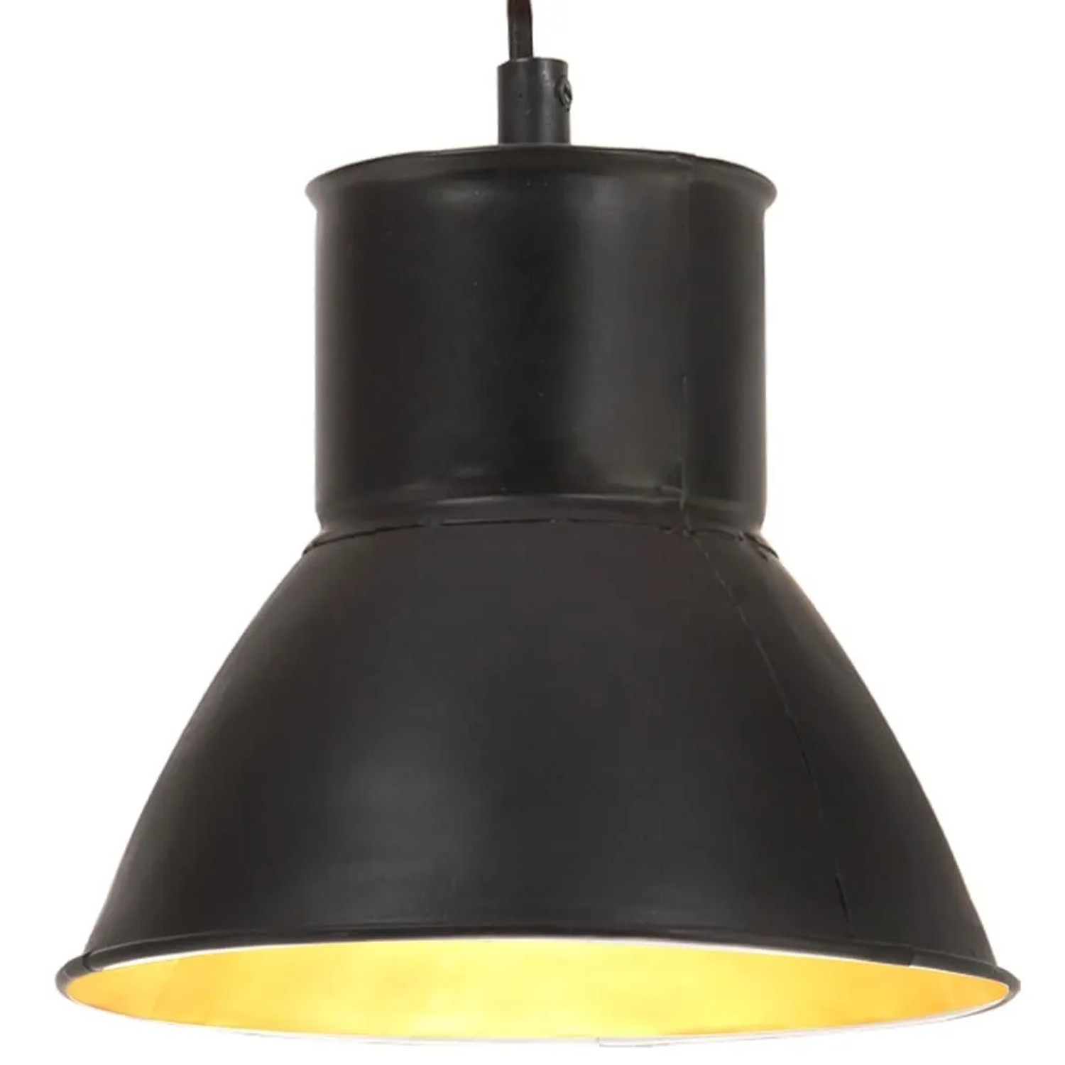 vidaXL Hängelampe 25 W Schwarz Rund 17 cm E27 320573