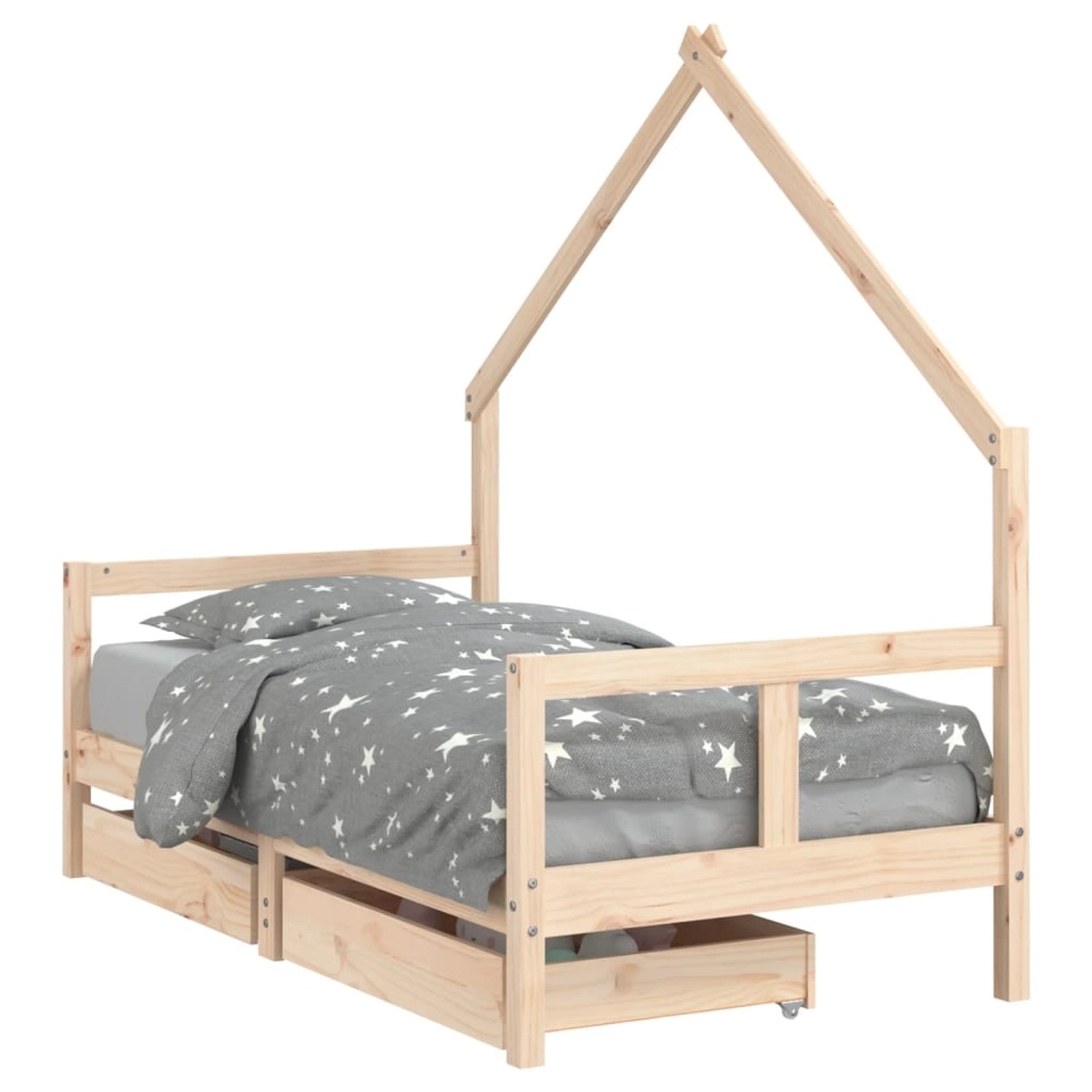 vidaXL Kinderbett mit Schubladen 80x160 cm Massivholz Kiefer 834543 günstig online kaufen
