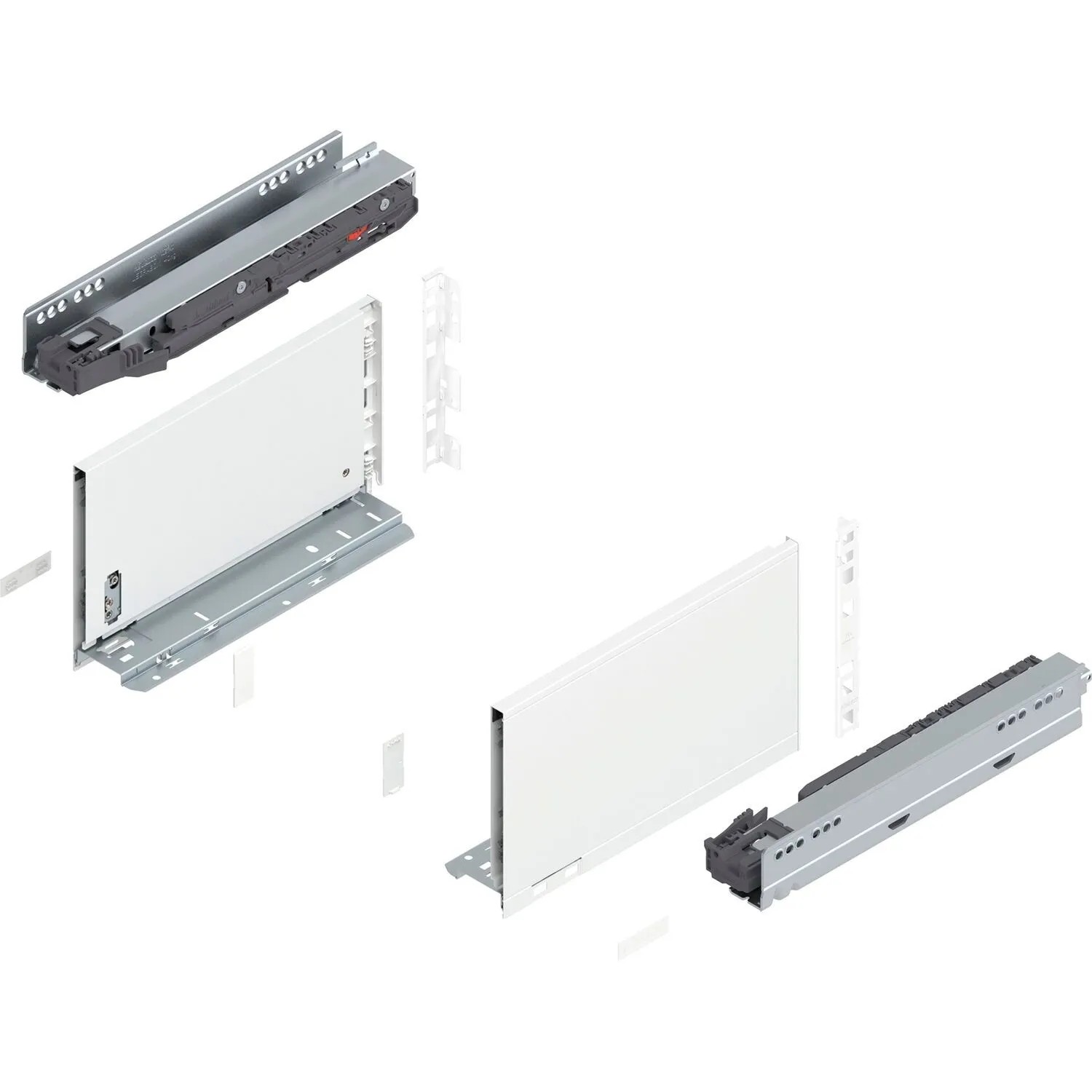 Blum Legrabox Pure Set Höhe C Tip-On Vollauszug 300 mm 40 kg Seidenweiß 1 Paar