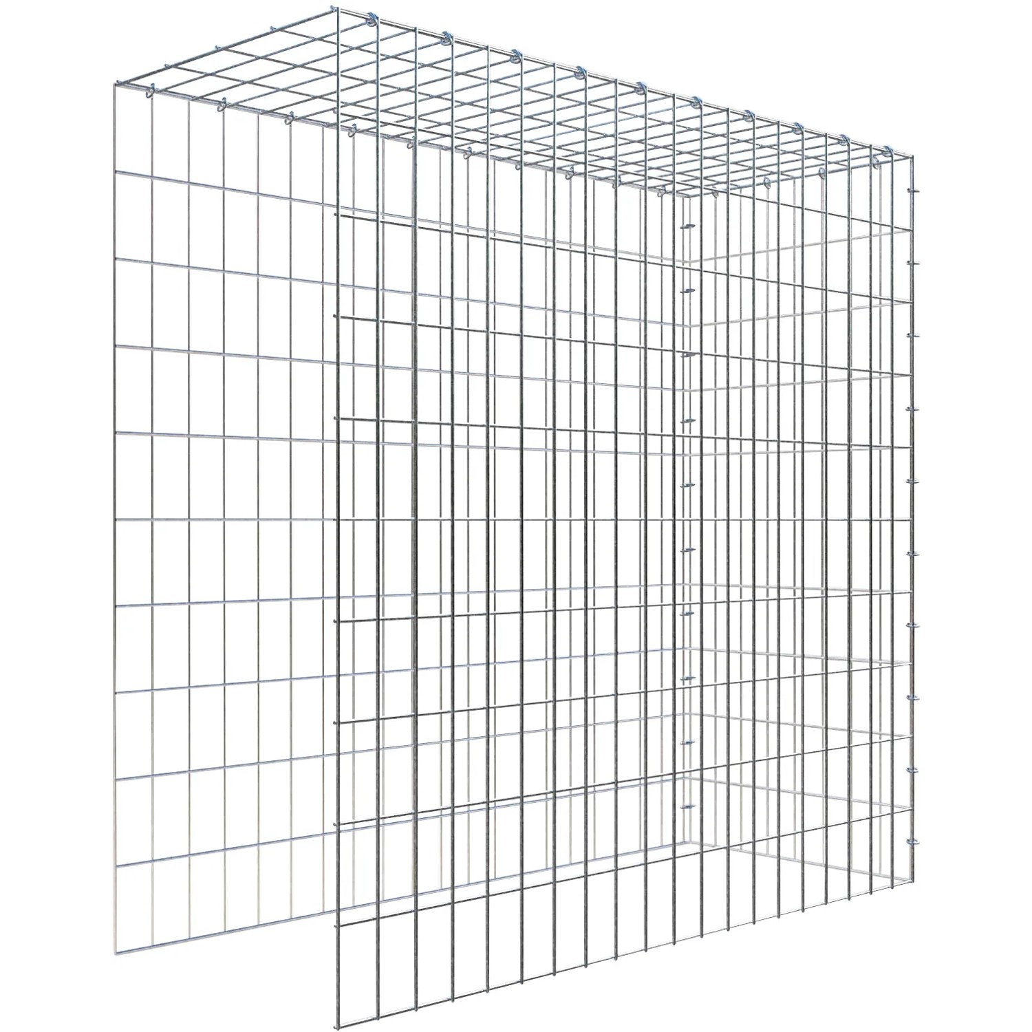 Gabiona C-Ring-Gabione-Anbaukorb Typ 4 100 x 100 x 40 cm Maschenw 5 x 10 cm