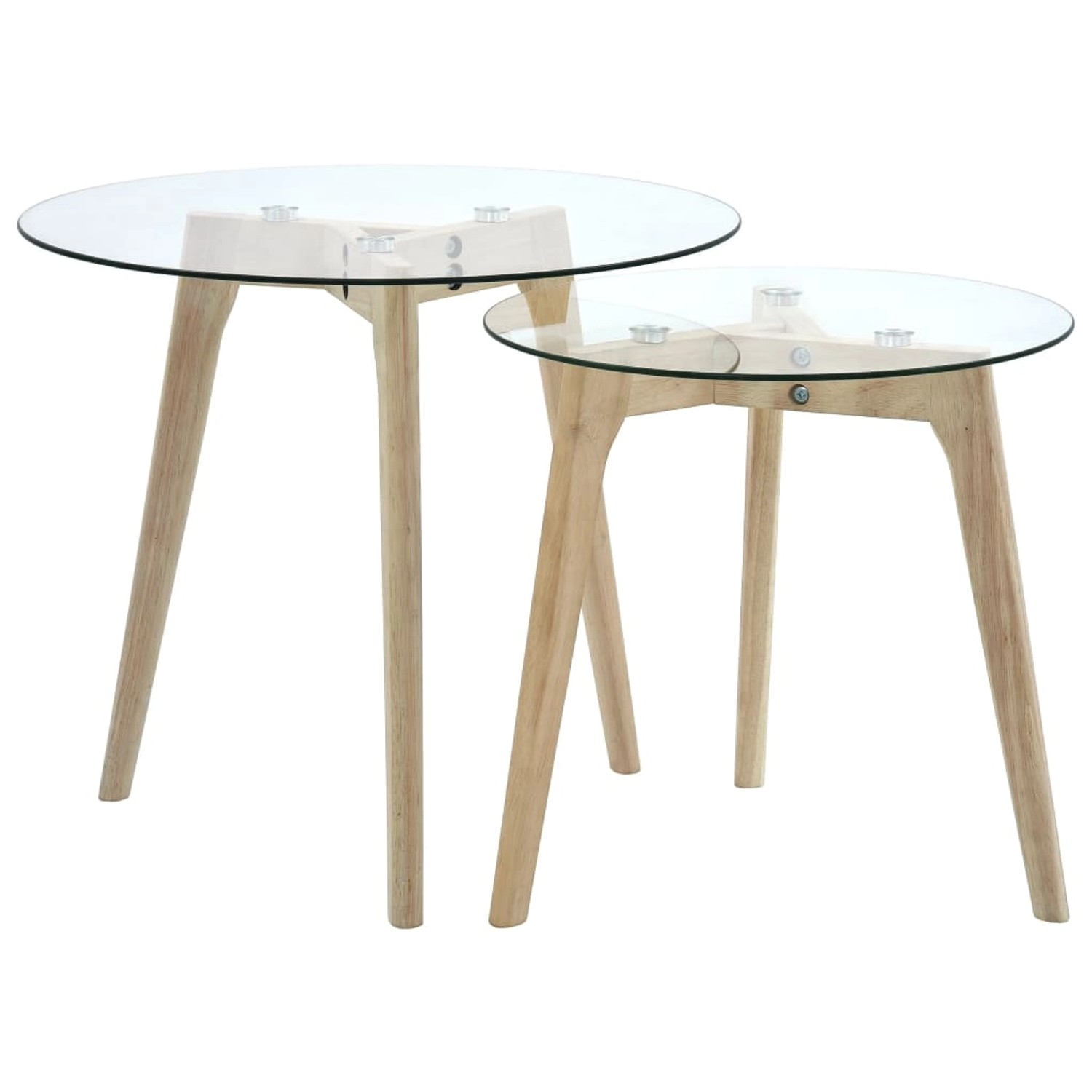 vidaXL 2-tlg. Beistelltisch-Set Hartglas 249501