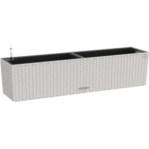 Lechuza Balconera Cottage 80, lichtgrauer Blumenkasten mit Bewässerungssystem.