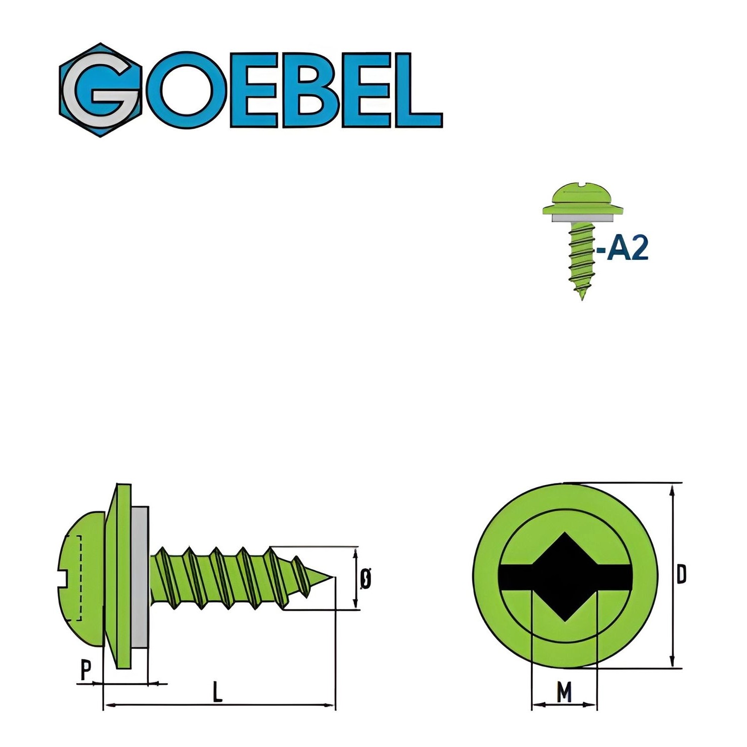 GOEBEL 500 Linsenblechschrauben Dichtscheibe 4,8 x 19 mm Edelstahl A2 V2A Linsenkopf Längsschlitz Schrauben Blechschraube_4