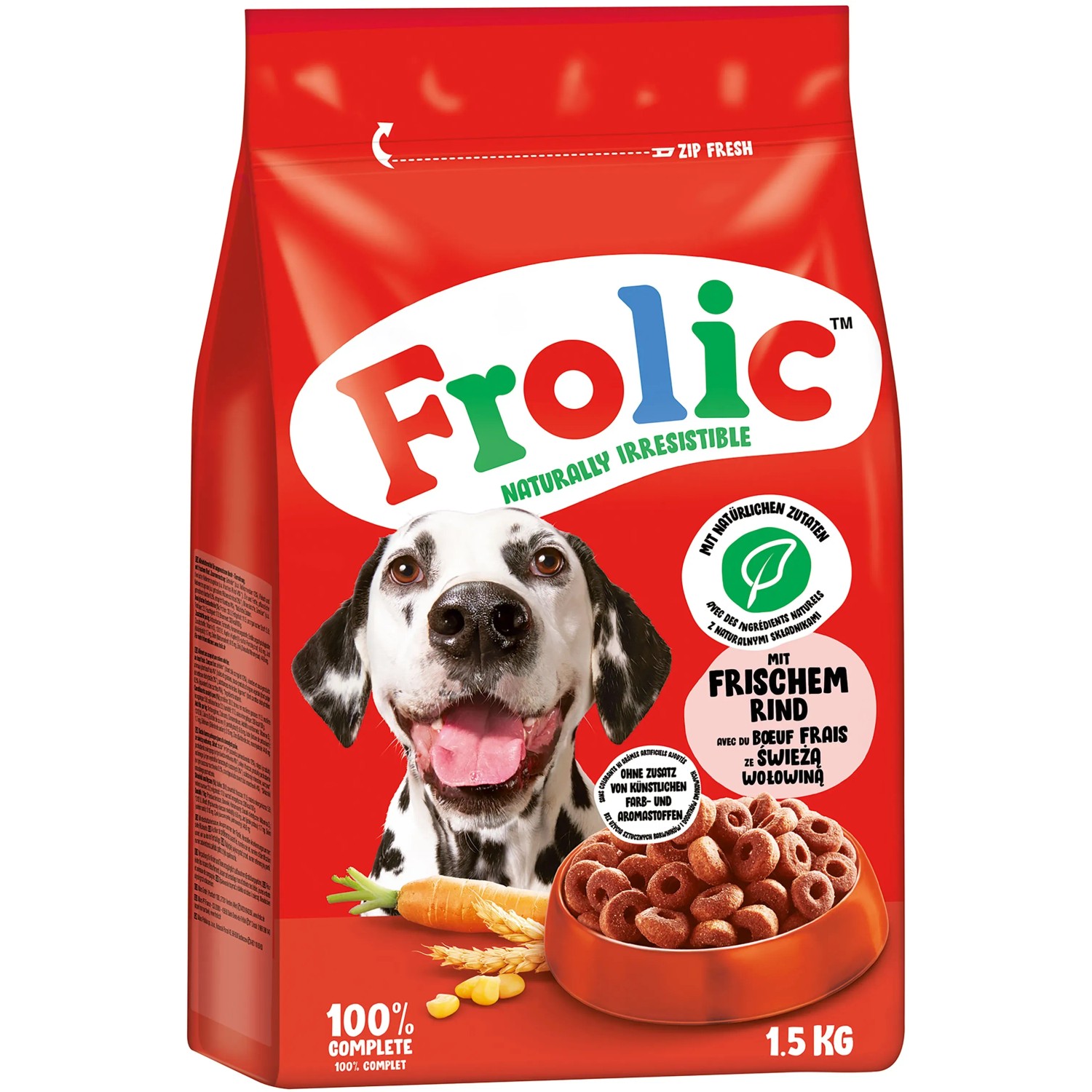 Frolic Hunde-Trockenfutter Rind 1,5 kg