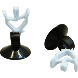 JBL Futterklammer für Aquarien, 2 Stück, mit Saugnapf und Clip für Grünfutter.