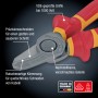 LUX Kabelschneider VDE Professional 160 mm, Detailaufnahme der Schneide und Griffe.