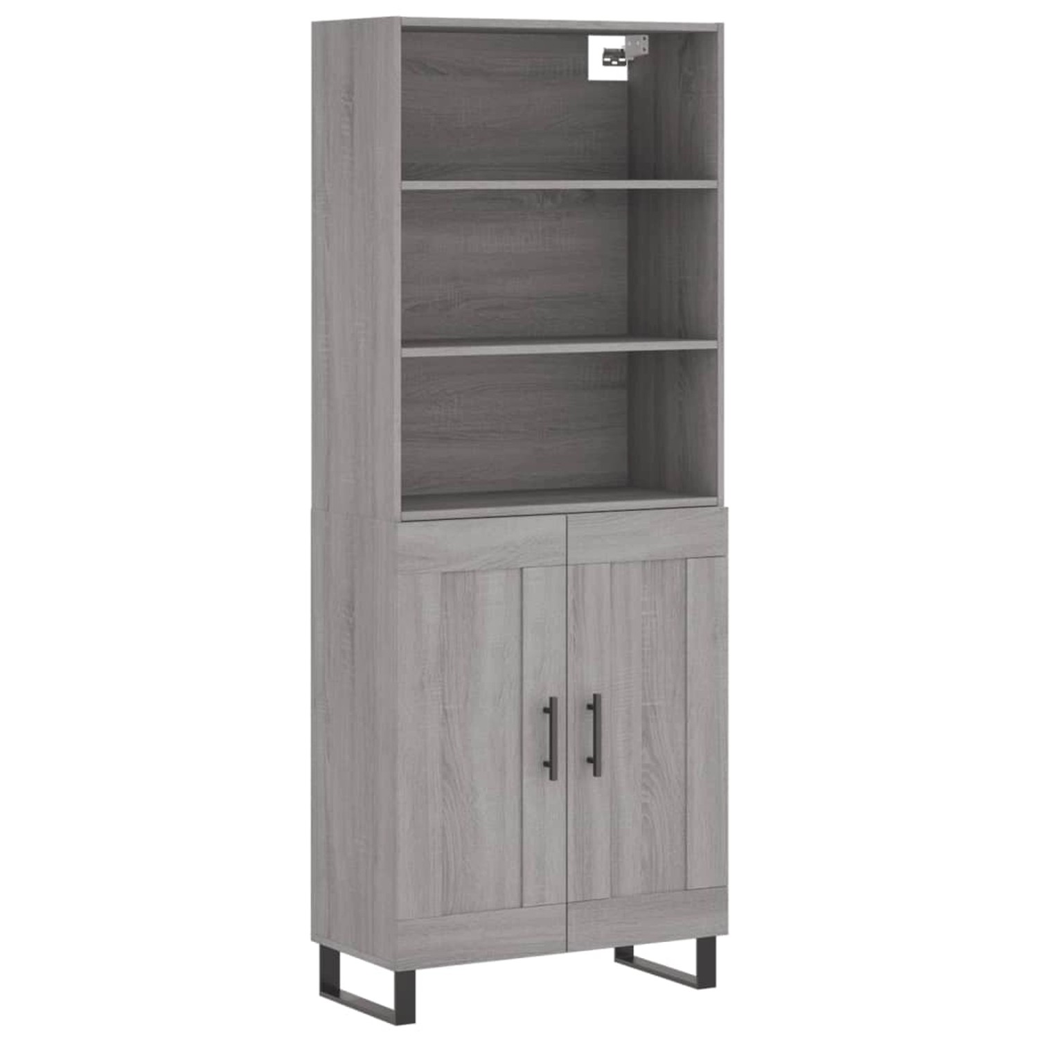 vidaXL Highboard Grau Sonoma 69,5x34x180 cm Holzwerkstoff 3189987 günstig online kaufen