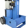 Blauer Güde Holzspalter GHS 500/8TE mit Rädern und Elektromotor.