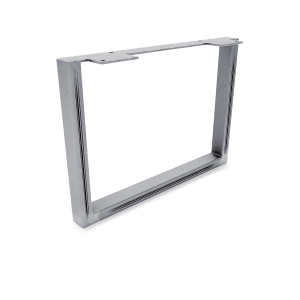 HEVVA Möbelbein GRAZ 25 cm Hoch 35 cm Tief 1 Stück Rohstahl-Klarlack