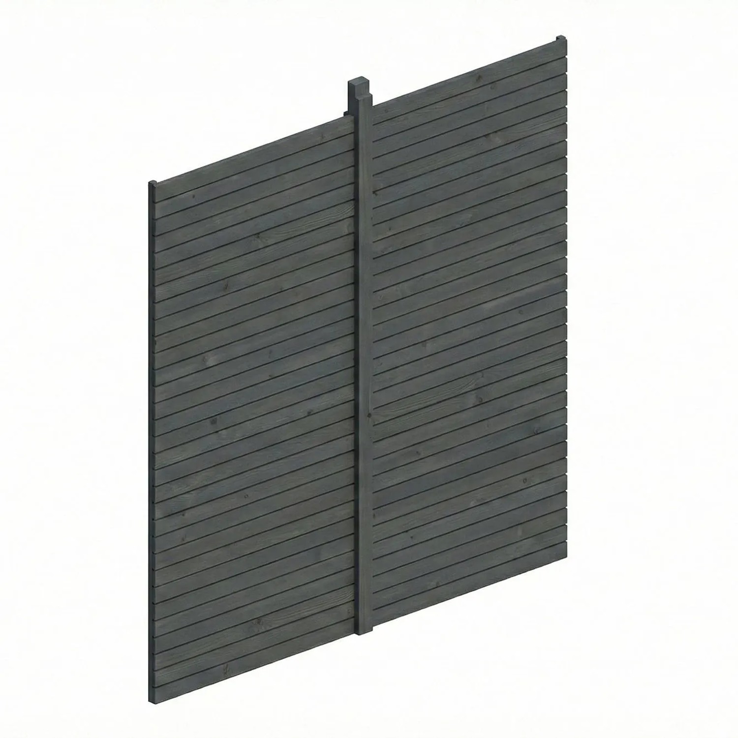 Skan Holz Rückwand Profilschalung 363 cm x 330 cm in Schiefergrau