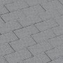 Graue Rechteck-Pflastersteine aus Beton, verlegt im Muster, 20x10x6 cm. Ideal für Gartenwege.