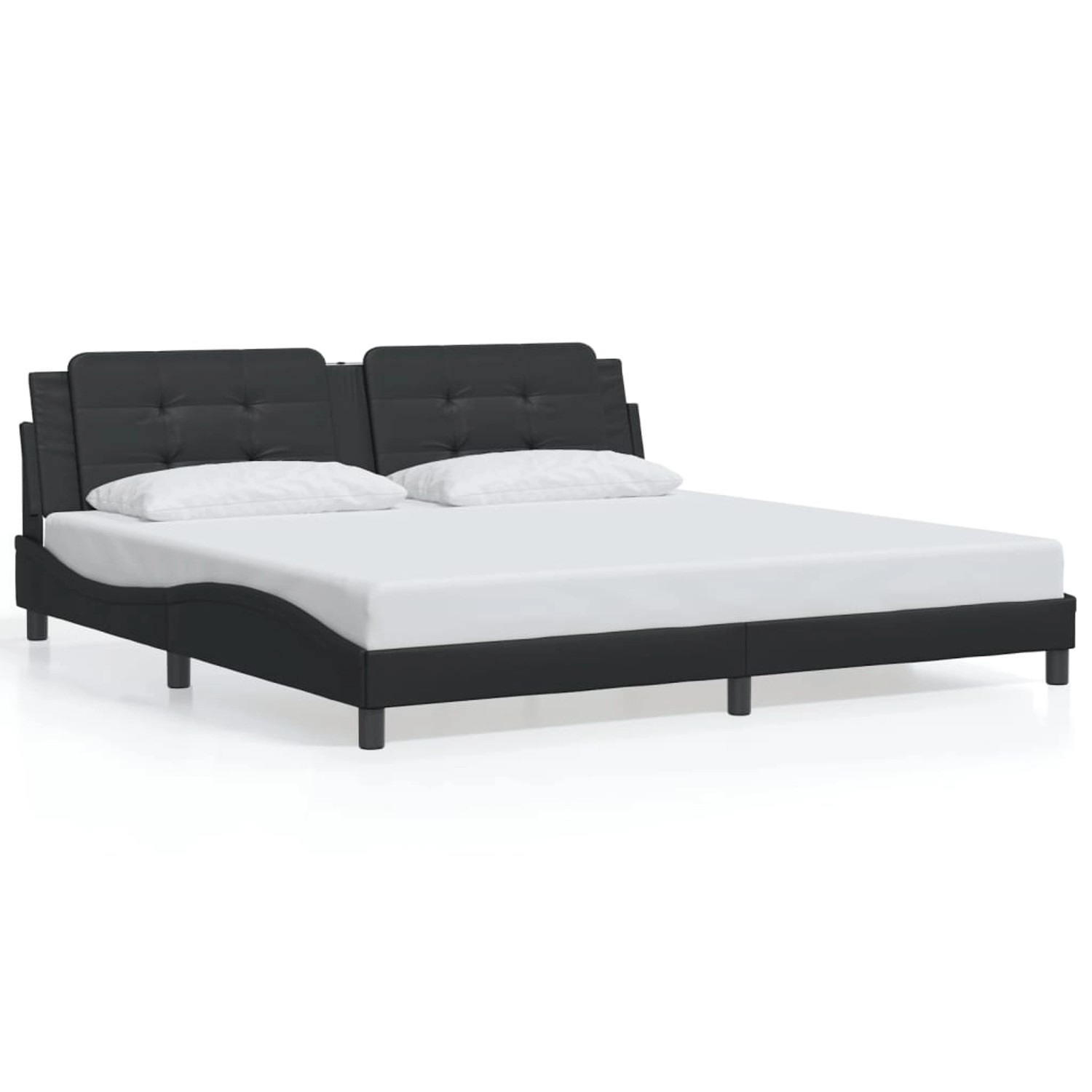 vidaXL Bettgestell ohne Matratze Zadar Schwarz 200x200 cm Kunstleder 320820 günstig online kaufen