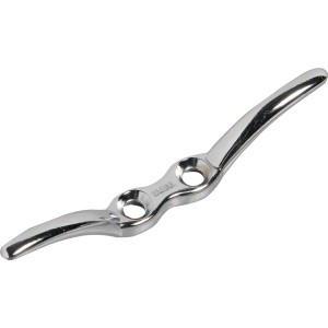 Seilklampe, 112 mm, aus vernickeltem Stahl zum Befestigen von Seilen.