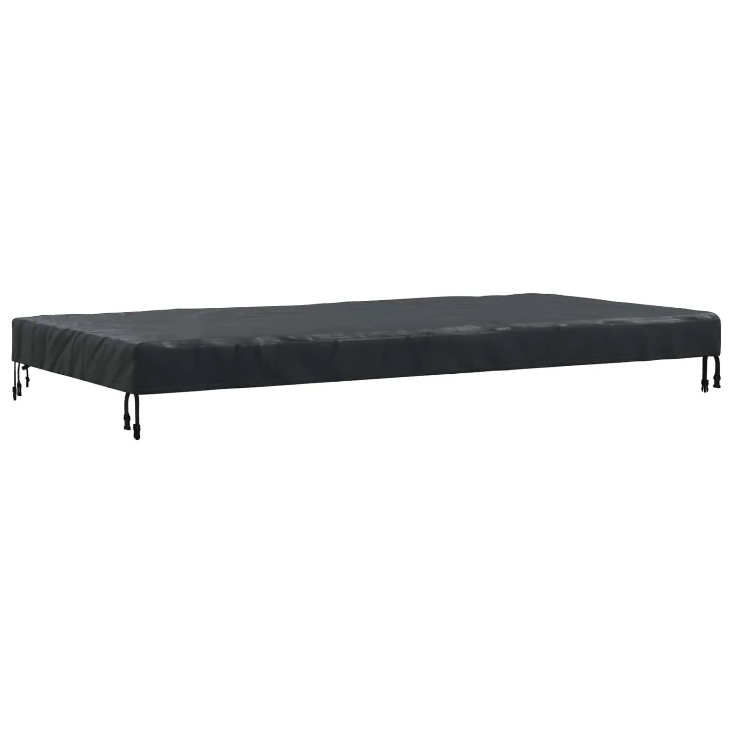 Schwarze rechteckige vidaXL Tischdecke aus Stoff mit Gummizügen an den Ecken. Wasserfester Schutz für Tische.