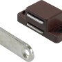 Hettich Magnetschnäpper, 4er-Set, braun, mit verzinkter Gegenplatte für Möbelausstattung.