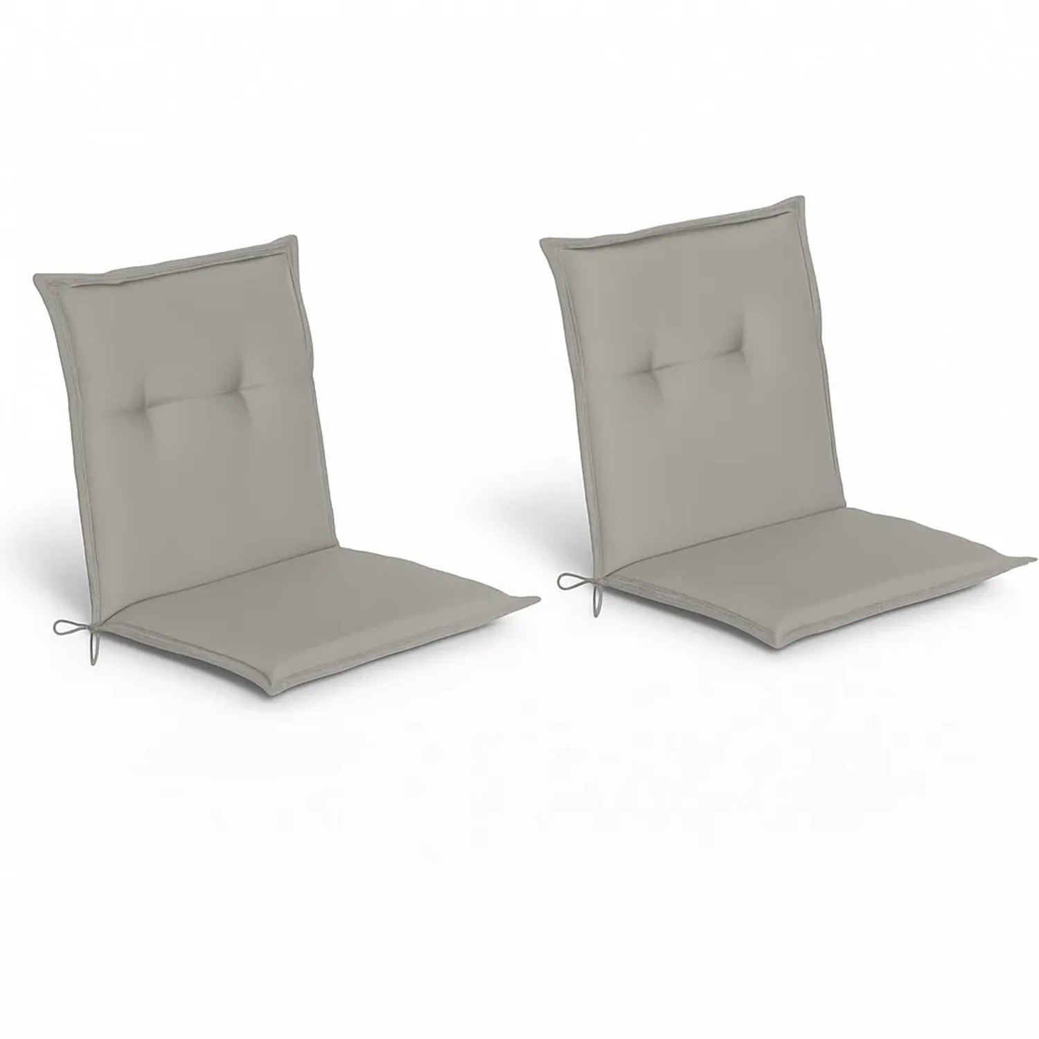 Beautissu 2er Set Niedriglehner Auflage Loft NL 100x50x6cm Hellgrau