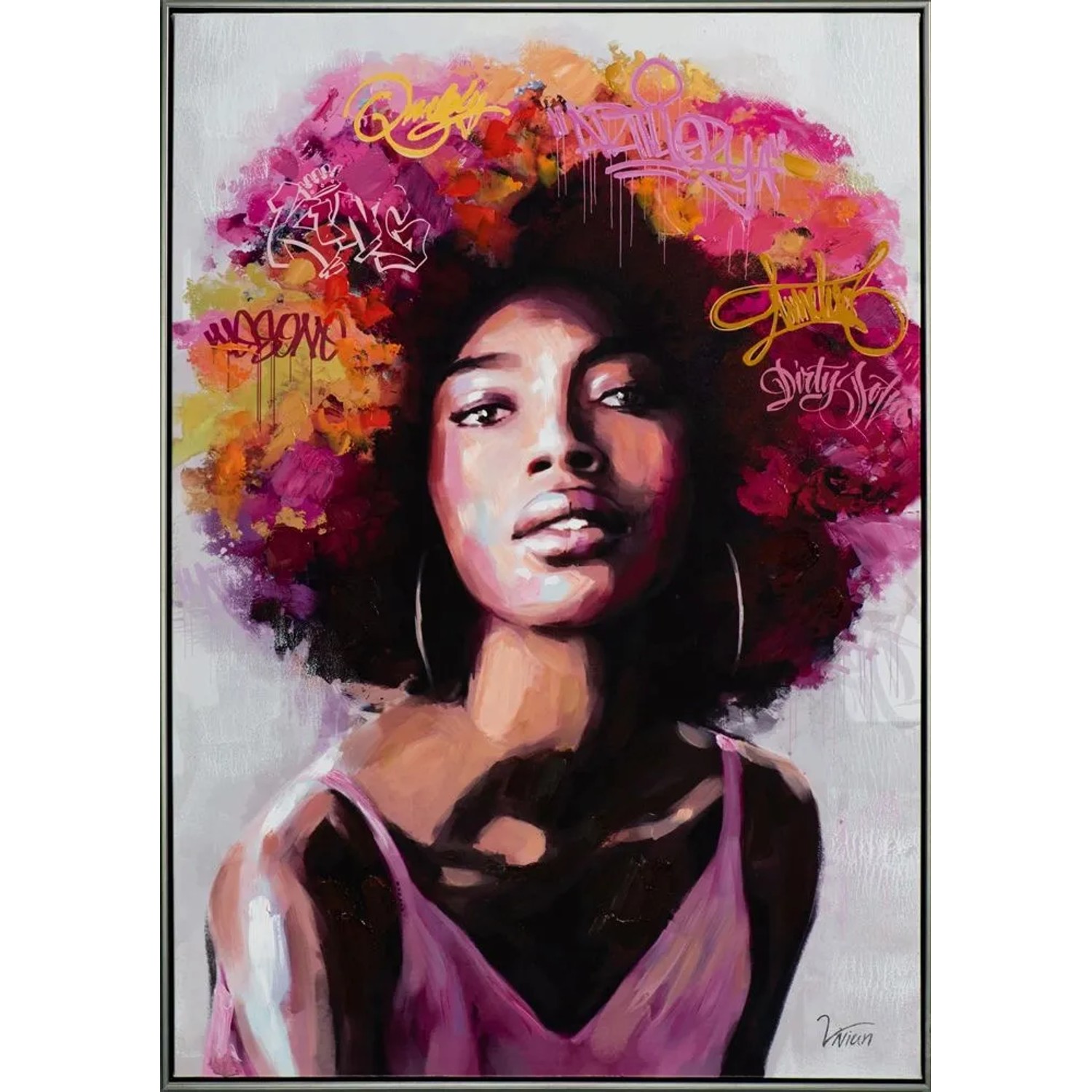 Art Universe Leinwandbild Stylische Junge Frau 72 x 102 cm