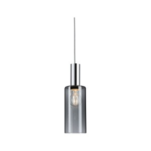 Paulmann Raja Pendelschirm aus Rauchglas für URail 2Easy, Ø 10 cm, mit Chrom-Aufsatz. Modernes Design für LED-Schienensysteme.