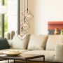 Moderne Näve Pendelleuchte Canto, 3-flammig, mit würfelförmigen Lampenschirmen im Industrial Style.